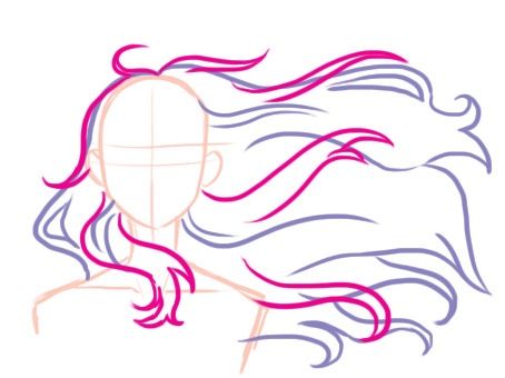 Wind Drawing, Hair In The Wind, Drawing Hair Tutorial, Wing It, Drawing Hair, Hair Sketch, Art Tools Drawing, Flat Hair, Sketches Tutorial