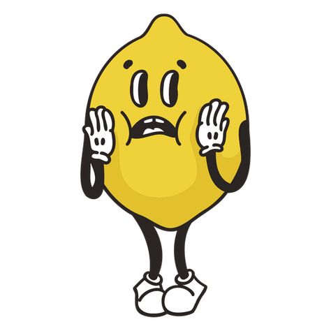 Lemon Character Design, Retro Character Illustration, Lemon Character, Lemon Cartoon, Cartoon Lemon, Cartoon Graphic Design, Mascot Ideas, Lemon Illustration, Lemon Drawing