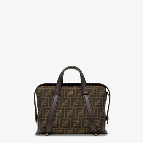 Fendi Boston 365 Fabric Brown | Fendi Roma Logo, Stefano Pilati, Fendi Logo Design, Goyard Wallet, Fendi Store, Metal Bag, Hermes Jewelry, Goyard Bag, Fendi Logo