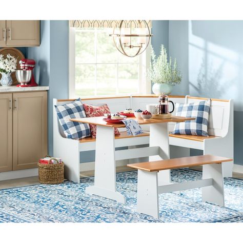 Nook Dining, Breakfast Nook Table, Breakfast Nook Dining Set, Nook Dining Set, Kitchen Breakfast Nooks, 3 Piece Dining Set, Minimalist Dining Room, Banquette Seating, Kitchen Dining Sets