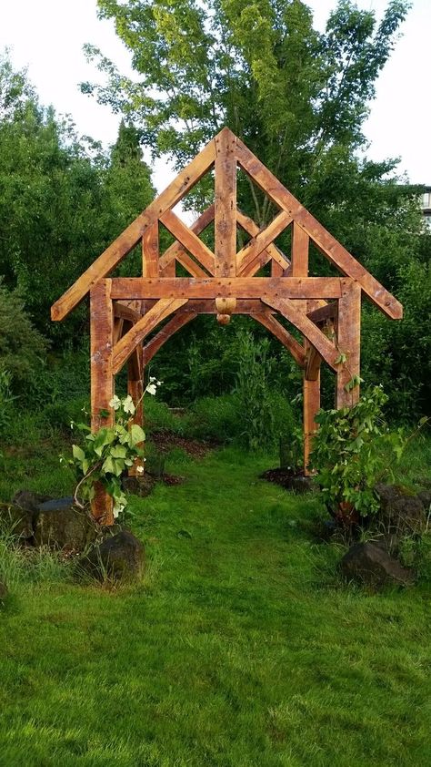 Grape Arbor, Garden Arbor, Backyard Diy Projects, Vegetable Garden Design, Garden Trellis, Garden Structures, Garden Gates, The Ranch, Outdoor Projects