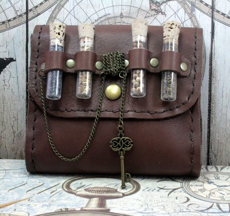 Steampunk Belt Bag, Steampunk Elf, Steampunk Witch, Steampunk Belt, Steampunk Bag, Steampunk Octopus, Witch Cosplay, Herbs And Spices, Belt Pouch