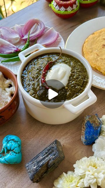 Omkar Pawar on Instagram: "Sarso Da Saag 🧈🌶️🌿
This is a traditional Punjabi dish made with mustard greens and served with maize flour flatbread, Makki ki roti. 🌽 It is a staple of the Lohri festival, which is celebrated in Punjab, India. The festival marks the end of winter and the beginning of longer days.🌞

Recipe ingredients:
Sarso Mustard leaves 
Bathua leaves
Methi leaves 
Green chilli 5
Total  500gms Boil it and make puree out of of it.

Desi ghee 150gms
Onion 200gms
Ginger Garlic 50gms
Red chilli 5
Hing 1/2tsp
Chilli powder 1tsp
Coriander powder 2tsp
Salt to taste
Yellow corn flour 2tsp
White butter as much as you want.

Serve it hot with Makke Di Roti, White Butter, Jaggery and Mukke wala pyaaz .
Refer the Video above for detailed Recipe💯.
Recipe by Omkar Pawar.
.
.
.
.
.
#sa Lohri Festival, Yellow Corn, End Of Winter, Corn Flour, Mustard Greens, Coriander Powder, Green Chilli, Recipe Ingredients, Red Chilli