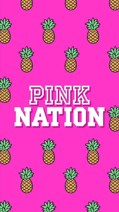 Pink Pineapple Wallpaper, Victoria Secret Pink Wallpaper, Pink Nation Wallpaper, Ideas For Wallpaper, Vs Pink Wallpaper, Wallpaper Rosa, Vs Pink Nation, Pink Backgrounds, Pineapple Wallpaper