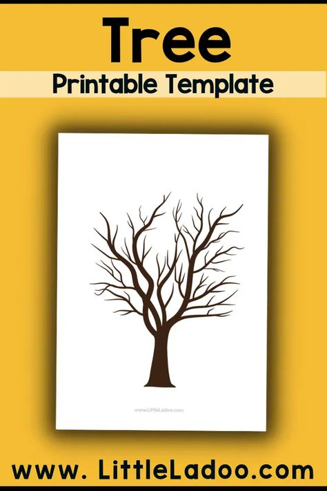 Tree Template Printable - Free Printable for Arts and Crafts Brown Tree Template Printable Free, Bare Tree Printable Free, Hedgehog Facts For Kids, Tree Template Printable, Free Craft Templates, Junior Kindergarten, Popsicle Stick Crafts For Kids, Amazing Craft Ideas, Tree Template