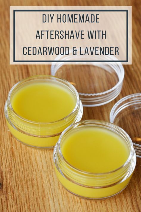 Homemade Aftershave with Cedarwood & Lavender Homemade Aftershave, Homemade Beard Balm, Mens Aftershave, Dish Magazine, Diy Hanging Shelves, Magazine Recipes, Birthday Gifts For Men, After Shave Balm, Beard Balm