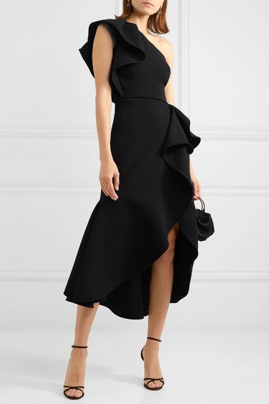 Ruffle Dress Formal, Wave Dress, Crepe Midi Dress, Chiffon Evening Dresses, Long Sleeve Evening Dresses, Satin Maxi Dress, Dress Formal, Crepe Dress, Elie Saab