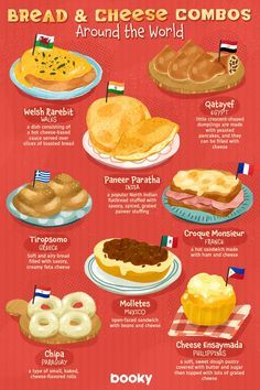 Homemade Recipe Books, Homemade Cookbook, American Foods, Food Infographic, Bread Cheese, Power Foods, Food Around The World, Easy Baking Recipes Desserts, Food Concept