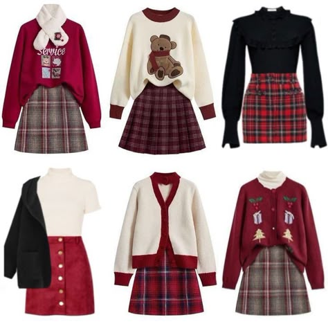 Christmas Fashion Outfits, Pick Your Outfit, Cute Valentines Day Outfits, Cute Christmas Outfits, Trendy Christmas Outfits, Christmas Outfit Ideas, Finding Inspiration, Kawaii Style, Christmas Outfits