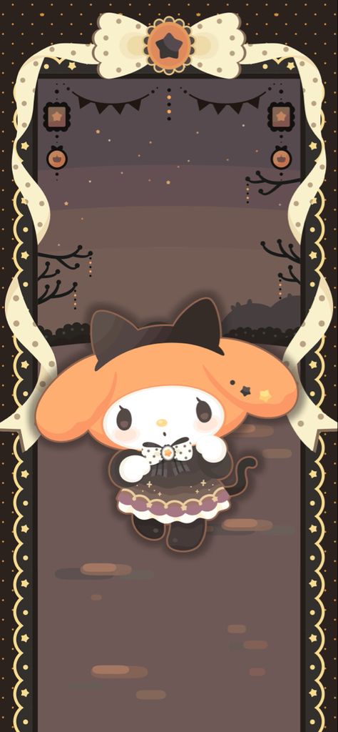 San X Halloween Wallpaper, Cute Wallpapers For Ipad Halloween, My Melody Fall Wallpaper, Kuromi Wallpaper Halloween, My Melody Halloween Wallpaper, Sanrio Fall Wallpaper, Kuromi Halloween Wallpaper, Leadership Wallpaper, Sanrio Halloween Wallpaper