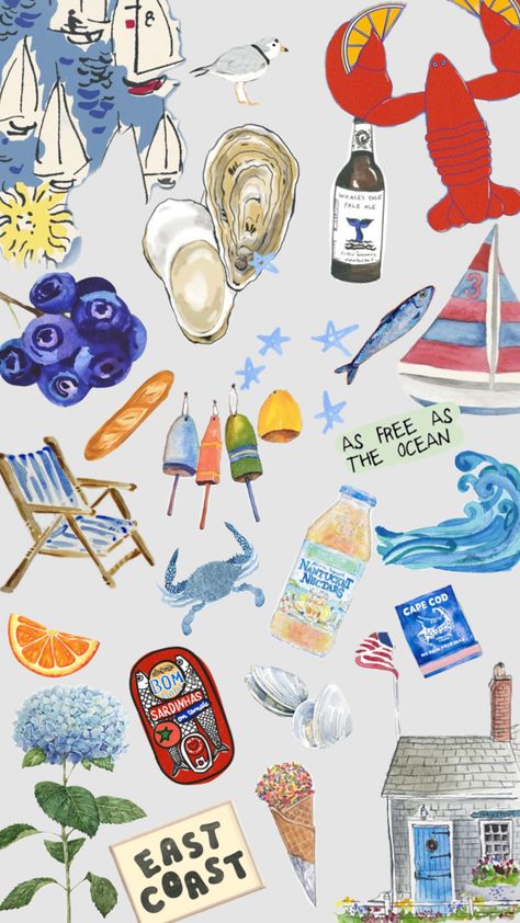 East coast summer Easy Coast Aesthetic, East Coast Design, East Coast Poster, East Coast Wallpaper, East Coast Summer Aesthetic, New England Summer Aesthetic, Miscellaneous Aesthetic, Summer Shuffles, East Coast Aesthetic