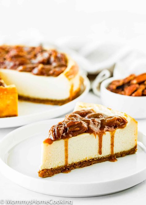 Eggless Pecan Pie, Fruit Tart Recipe Easy, Egg Free Dessert Recipes, Pecan Pie Cheesecake Recipe, Pecan Pie Bar, Egg Free Desserts, Pecan Pie Cheesecake, Pecan Cheesecake, Pie Cheesecake