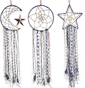 Moon Sun And Stars, Stars Shape, Giant Dream Catcher, Modern Dream Catcher, Blue Dream Catcher, Beautiful Dream Catchers, Dream Catcher Decor, Handmade Dreamcatcher, Stars Craft