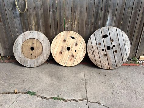 Spool top ideas? Spool Top Ideas, Wooden Spools Ideas Outdoor, Large Wooden Spools, Cable Spools, Wooden Spool Crafts, Most Pinned, Cable Spool, Wire Spool, Spool Crafts