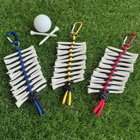 Golf Tee Holder, Golf Crafts, Paracord Bracelet Patterns, Golf Christmas Gifts, Golf Lover Gifts, Golf Diy, Stop Spending, Golf Gifts For Men, Gifts For Men And Women