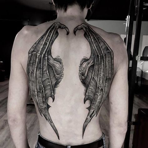 Back Wings Tattoo Wings Back Tattoo For Men, Devil Wings Tattoo, Dragon Wings Tattoo, Wing Tattoos On Back, Wing Tattoo Men, Devil Tattoo, Tattoo Reference, Men Tattoo, Dragon Tattoos