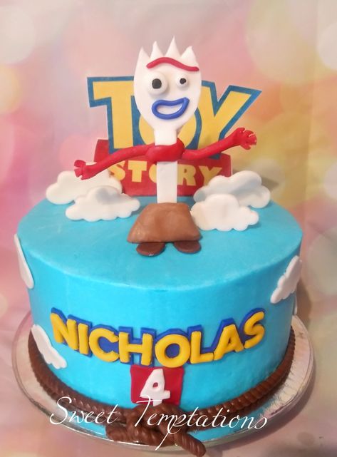 Toy Story Forky Cake Bday Party, Toy Story, 1st Birthday, Party Ideas, Birthday Cake, Toys, Cake, Birthday