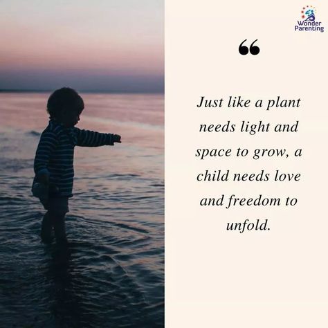 #ParentingMotivation: A child needs #love and #freedom from his #parents to #grow. Always give him that. ❤️ Freedom From Parents, Slow Parenting, Parents Quotes, Parenting Types, Freedom Quotes, Mom Care, Parent Involvement, Parent Child Relationship, Child Custody