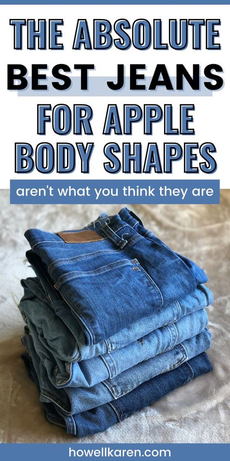 Stack of jeans Apple Shaped Body Outfits Plus Size, 70s Aesthetic Fashion, Apple Body Shape Clothes, Apple Shaped Body, Plus Size Body Shapes, Apple Body Shape Fashion, Apple Body Shape Outfits, Apple Body Shape, Apple Shape Fashion