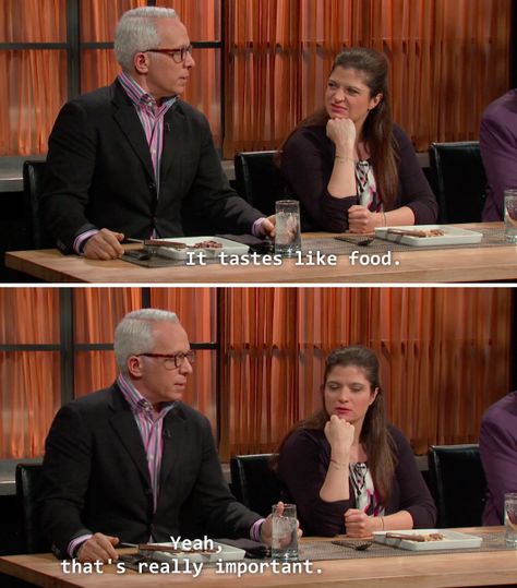 When they routinely like to remind us of the core of the show. | 27 Times "Chopped" Was Too Brilliant For Its Own Good Hilarious Tumblr Posts, Cooking Humor, Cooking Shows, Random Funny Stuff, Cooking Show, Laughter Is The Best Medicine, Food Network, Best Memes, Sense Of Humor