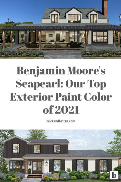 Sea Pearl Benjamin Moore Exterior, Bm Seapearl Exterior, Benjamin Moore Seapearl Exterior, Seapearl Benjamin Moore Exterior Paint, Off White Exterior Paint Colors, Penthouse Exterior, Benjamin Moore Exterior Paint, White Exterior Paint Colors, Benjamin Moore Exterior