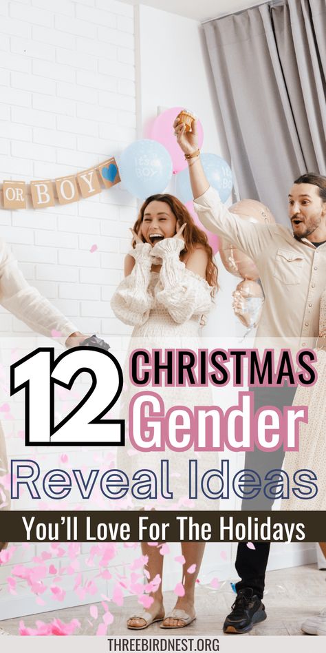 Gender Christmas Reveal, Gender Reveal Ideas Holidays, Gender Reveal New Years Eve, Christmas Gift Gender Reveal, Gender Reveal Ideas Around Christmas, Gender Reveal Ideas For Party Winter Theme, Gender Reveal Winter Outfit, Holiday Gender Reveal Christmas, Gender Reveal In Winter