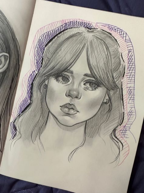 Sketch Jenna Ortega, Jenna Ortega Art Drawing, Jenna Ortega Drawing Sketch, Drawing Jenna Ortega, Jenna Ortega Drawing, Drawings Of Celebrities, Wednesday Drawing, Art Eras, Indie Drawings