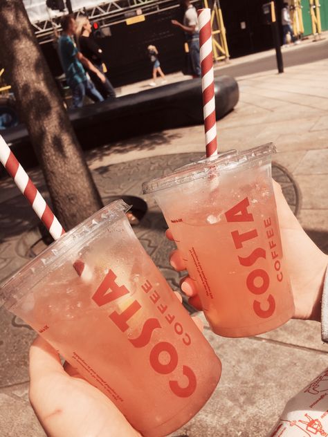 Costa Drinks To Try, Costa Coffee Aesthetic, Costa Drinks, Aesthetic Drinks, Summer Shoot, Costa Coffee, Summer Inspo, Coors Light Beer Can, Yellow Aesthetic