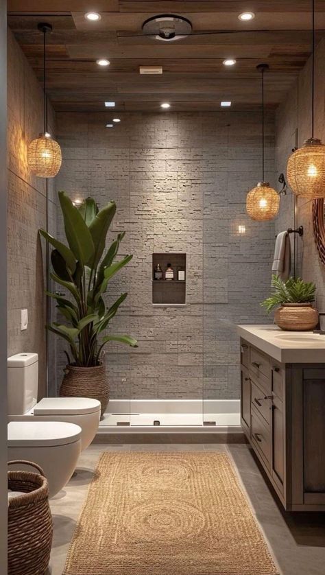 Bathroom Design Decor, Bathroom Inspiration Decor, Modern Bathroom Decor, Bathroom Design Luxury, Small Bathroom Decor, Rustic Bathroom, Decor Home Living Room, House Bathroom, Bathroom Designs