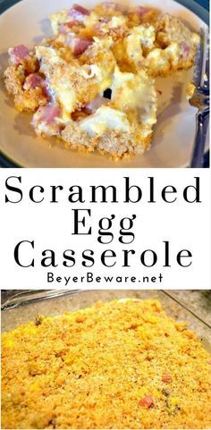 This simple scrambled egg casserole is a creamy, cheesy egg casserole for a change from a traditional bread or potato breakfast casserole recipe. Scrambled Egg Casserole, Cheesy Egg Casserole, Potato Breakfast Casserole, Best Grill Recipes, Breakfast Eggs Scrambled, Cheesy Scrambled Eggs, Picnic Potluck, Breakfast Casserole Recipe, Potato Breakfast