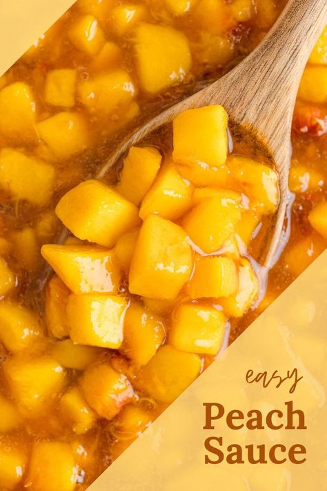 Full of juicy peach flavor, this easy-to-make peach sauce comes together in minutes. It’s lovely on shortcakes, ice cream, pancakes, yogurt, oatmeal and more! Pancakes Yogurt, Waffles Ice Cream, Peach Shortcake, Peach Pancakes, Yogurt Oatmeal, Crockpot Oatmeal, Peach Sauce, Cream Pancakes, Juicy Peach