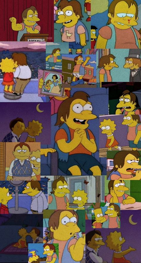 Nelson Simpsons, The Simpsons Tumblr, Light Wallpapers, Lisa Nelson, Cartoon Crushes, Nelson Muntz, Cartoon Inspiration, Die Simpsons, Simpsons Art