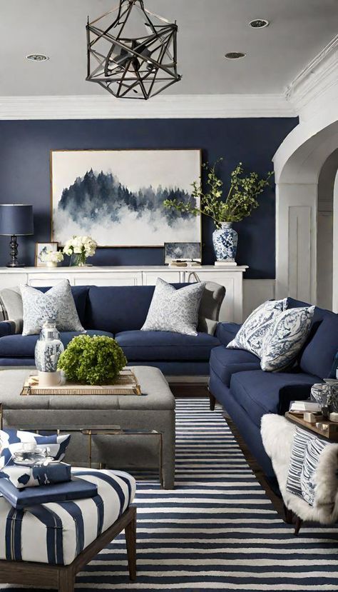 Grey And Navy Living Room, Navy And Grey Living Room, Navy Sofa Living Room, Navy Living Room, Blue Grey Living Room, Blue Couch Living, Blue Sofa Living, Blue Sofas Living Room, Navy Living