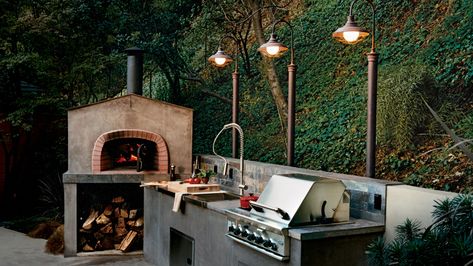 7 Grill Lights for Better, Safer Late-Night Barbecues | Epicurious Grill Backyard Ideas, Backyard Ideas Diy, Aesthetic Bbq, Grill Backyard, Bbq Aesthetic, Outdoor Kitchen Lighting, Backyard Aesthetic, Best Charcoal Grill, Outdoor Grill Station