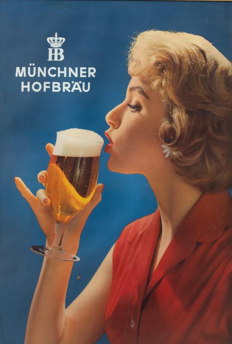 Lot - A vintage poster of Münchner Hofbräu, the '60s, 82 x 116 cm 3d Animation Wallpaper, Person Photography, Beer Photos, Promotional Poster, Beer Ad, Beer Poster, Retro Images, Retro Advertising, Collage Vintage