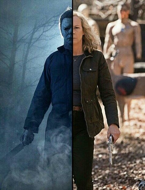 Michael And Laurie, Michael Myers And Laurie, Michael Meyers Halloween, Halloween Resurrection, Laurie Strode, Michael Myers Art, Halloween Franchise, Michael Myers And Jason, The Hills Have Eyes