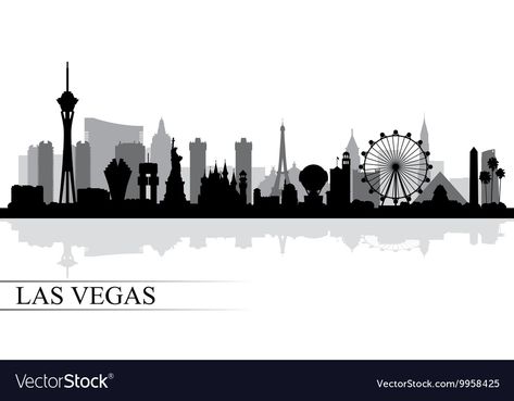 Vegas Skyline Silhouette, Las Vegas Skyline Silhouette, Las Vegas Skyline Tattoo, Vegas Skyline Tattoo, Jamboard Background, Ribs Tattoos, Las Vegas Skyline, Casino Tattoo, Silhouette Background