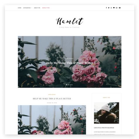 Wordpress Themes For Bloggers, Blog Layout Design, Wordpress Theme Portfolio, Wordpress Ecommerce Theme, Feminine Wordpress Theme, Blog Wordpress, Wordpress Ecommerce, Ecommerce Themes, Blog Themes Wordpress