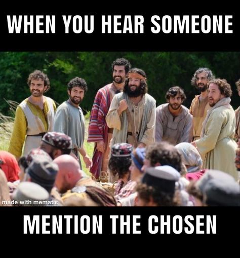 The Chosen Memes Humor, Funny Chosen Memes, The Chosen Funny, Chosen Series, Lds Memes, Choose Quotes, Jesus Memes, Christian Jokes, Bible Humor