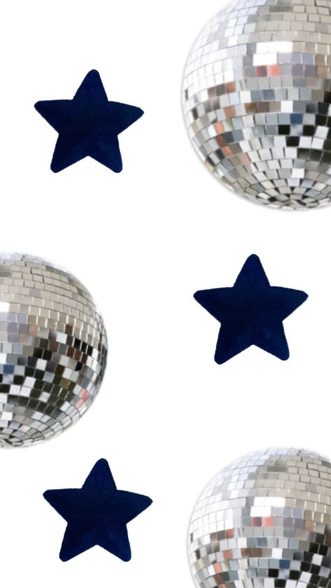 Navy Blue Icons, New Years Wallpaper, Disco Cherries, Ball Aesthetic, Monkey Pattern, Cute Background, New Year Wallpaper, Bleu Pastel, Disco Balls