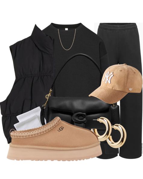 Uggs, ugg outfit, coach bag, winter outfit, sporty chic Coach Tabby Outfit, Outfit Sporty Chic, Steve Madden Sneakers Outfit, Sporty Chic Outfits, Coach Outfits, Uggs Ugg, Outfit Sporty, Comfy Outfits Winter, Random Outfits