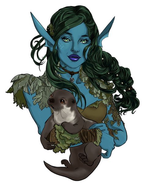 Dnd Water Genasi Female Druid, Water Druid Dnd, Water Genasi Female Druid, Dnd Triton Female, Dnd Water Genasi Female, Beastmaster Ranger, Sea Druid, Water Genasi Druid, Water Genasi Female