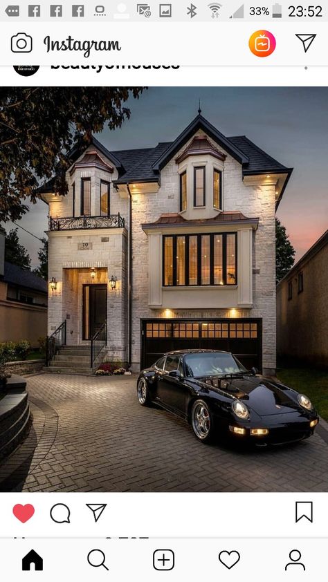 Luxe Auto's, Rustic Exterior, Loft Interior, Design Exterior, Dream House Exterior, House Goals, Black Car, House Designs Exterior, Dream Home Design