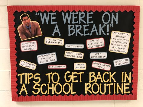 Friends Bulletin Board, Trio Ideas, School Counselor Bulletin Boards, Dorm Bulletin Boards, Counselor Bulletin Boards, Principal Office, School Counseling Bulletin Boards, Res Life Bulletin Boards, Resident Assistant Bulletin Boards