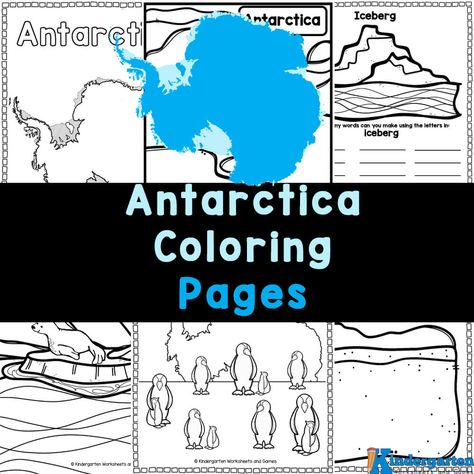 Children can learn about Antarctica with these free printable coloring pages that include a map, animal of the arctic, and so much more! Antarctic Animals Preschool, Antarctica Lessons For Kids, Antarctica Unit Study, Country Coloring Pages, Antarctic Animals Free Printables, Coloring Pages Kindergarten, Arctic Vs Antarctic For Kids, Preschool Boards, Free Printable Crafts