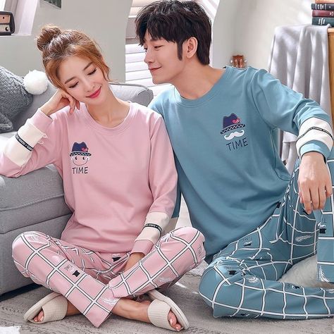 Matching Couple Pajamas, Men Cartoon, Couple Pajamas, Women Sleepwear, Cute Pajama Sets, Pajamas Sets, Night Dress For Women, Night Suit, Cute Pajamas