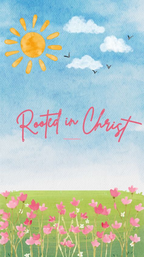 By @lemonsnlavenderco Christian Wallpaper Colorful, July Christian Wallpaper, Christian Cute Wallpapers, Rooted In Christ, Cool Christian Wallpapers, Arte Do Kawaii, Cute Bibles, Christian Quotes Wallpaper, Christian Backgrounds