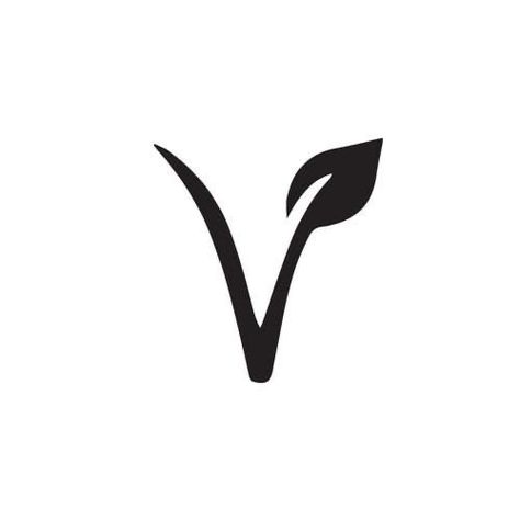 Vegetarian Tattoo, Self Made Tattoo, Vegan Symbol, Vegan Tattoos, V Logo Design, V Tattoo, Vegan Tattoo, V Logo, Black Tattoo