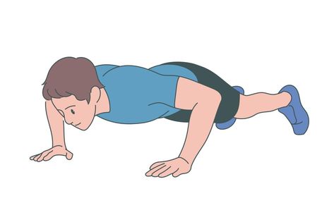 A man is doing a push-up. Hand drawn style vector design illustrations. Push Up Reference, Push Up Drawing, Exercise Images, Up Animation, Push Up Workout, Pencak Silat, Boy Drawing, Design Illustrations, Poster Drawing