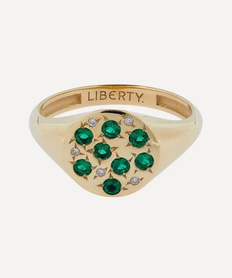 Liberty - 9ct Gold Equinox Tsavorite Signet Ring Mens Advent Calendar, Small Atelier, Timeless Bags, Luxury Christmas Gifts, Designer Rings, Simple Band, Luxury Christmas, Luxury Rings, Eternity Ring Diamond